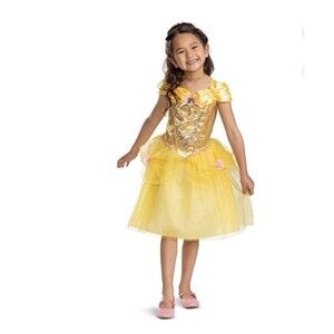 Disney Beauty and the Beast Belle Halloween dress Costume Girls Size M 7/8 c71